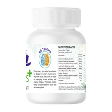 Load image into Gallery viewer, Memory Supplement for Brain, Anti Stress, Natural Brain, Mind & Nerve Wellness Formula. Cognitive Alpha Brain Booster for Sharp Focus, Memory, Clarity & Energy - 60 Tabs
